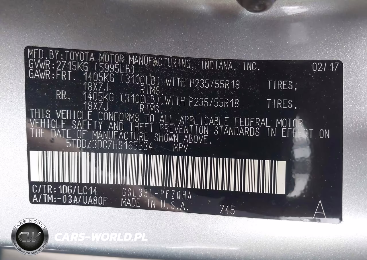 2017 Toyota Sienna Xle 7 Passenger VIN:5TDDZ3DC7HS165534 - 9