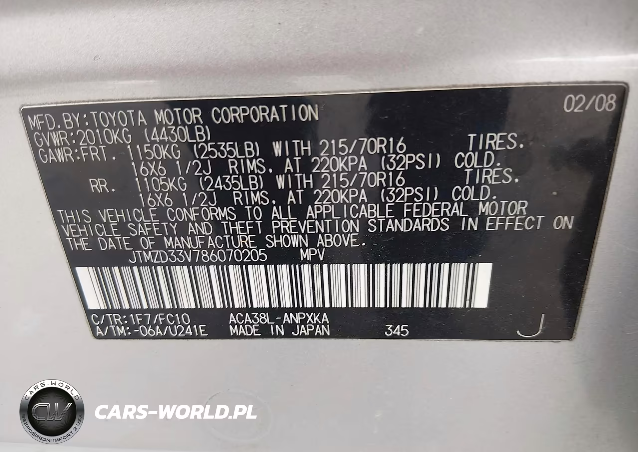 2008 Toyota Rav4 VIN:JTMZD33V786070205 - 9