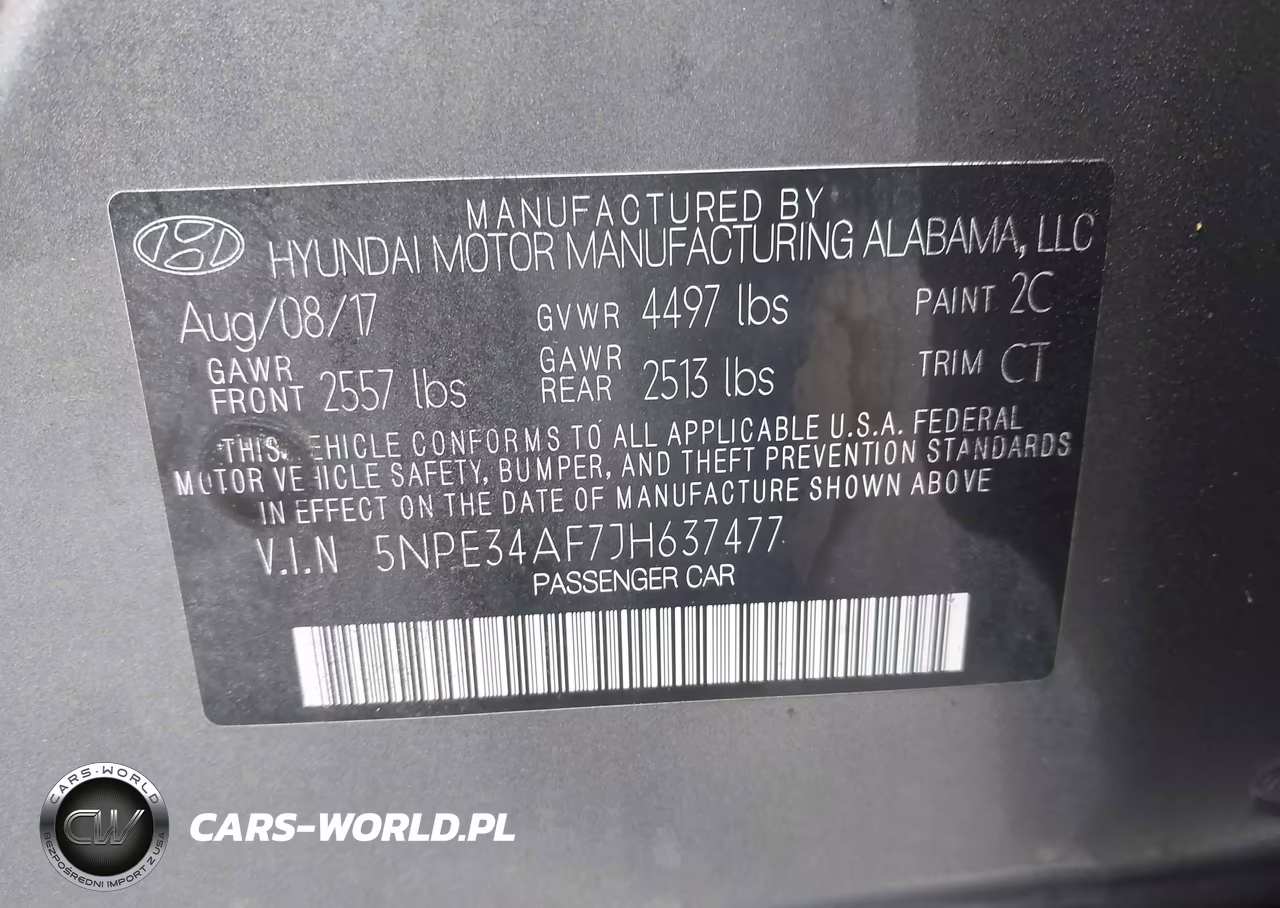 2018 Hyundai Sonata Sel VIN:5NPE34AF7JH637477 - 9