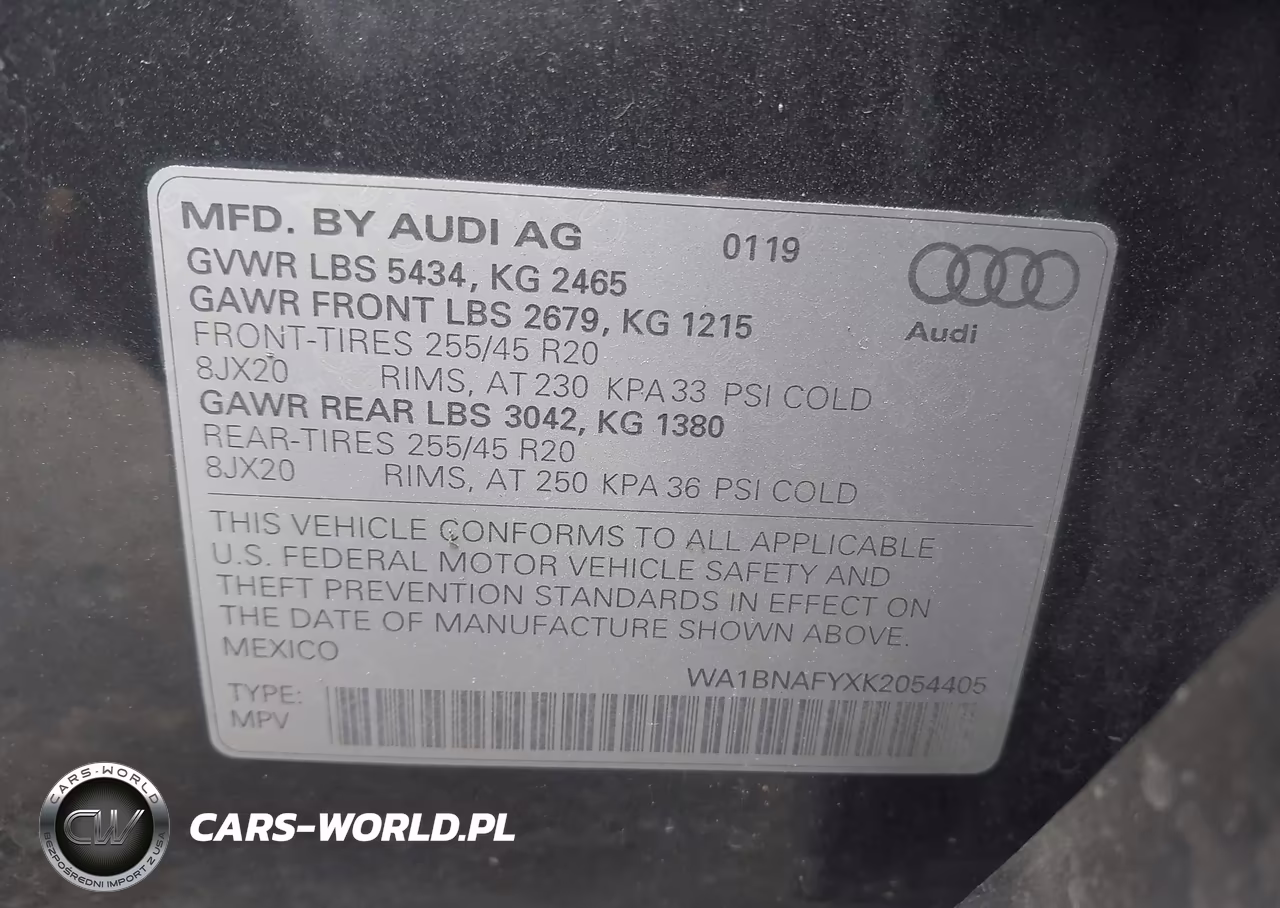 2019 Audi Q5 45 Premium VIN:WA1BNAFYXK2054405 - 9