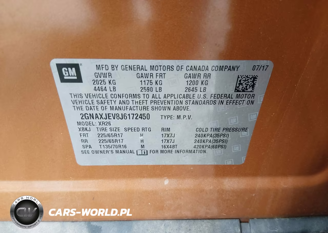 2018 Chevrolet Equinox Lt VIN:2GNAXJEV8J6172450 - 9