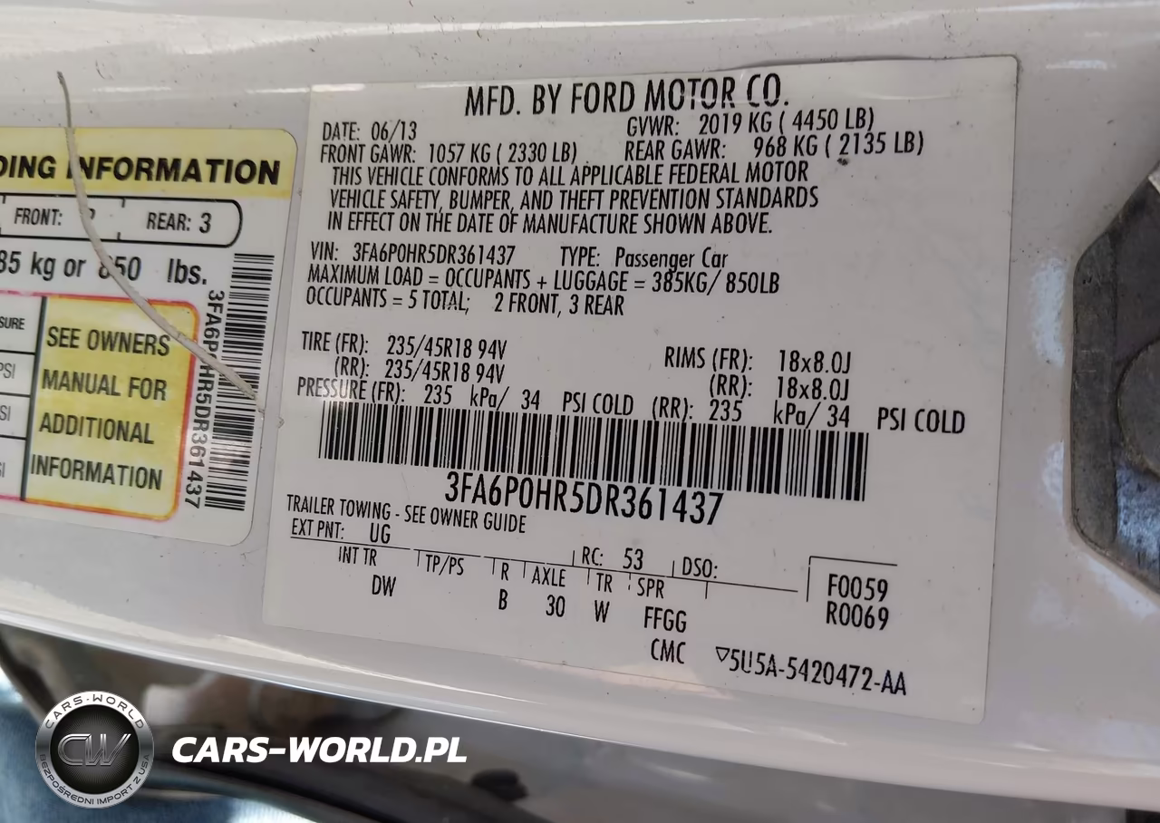 2013 Ford Fusion Se VIN:3FA6P0HR5DR361437 - 9