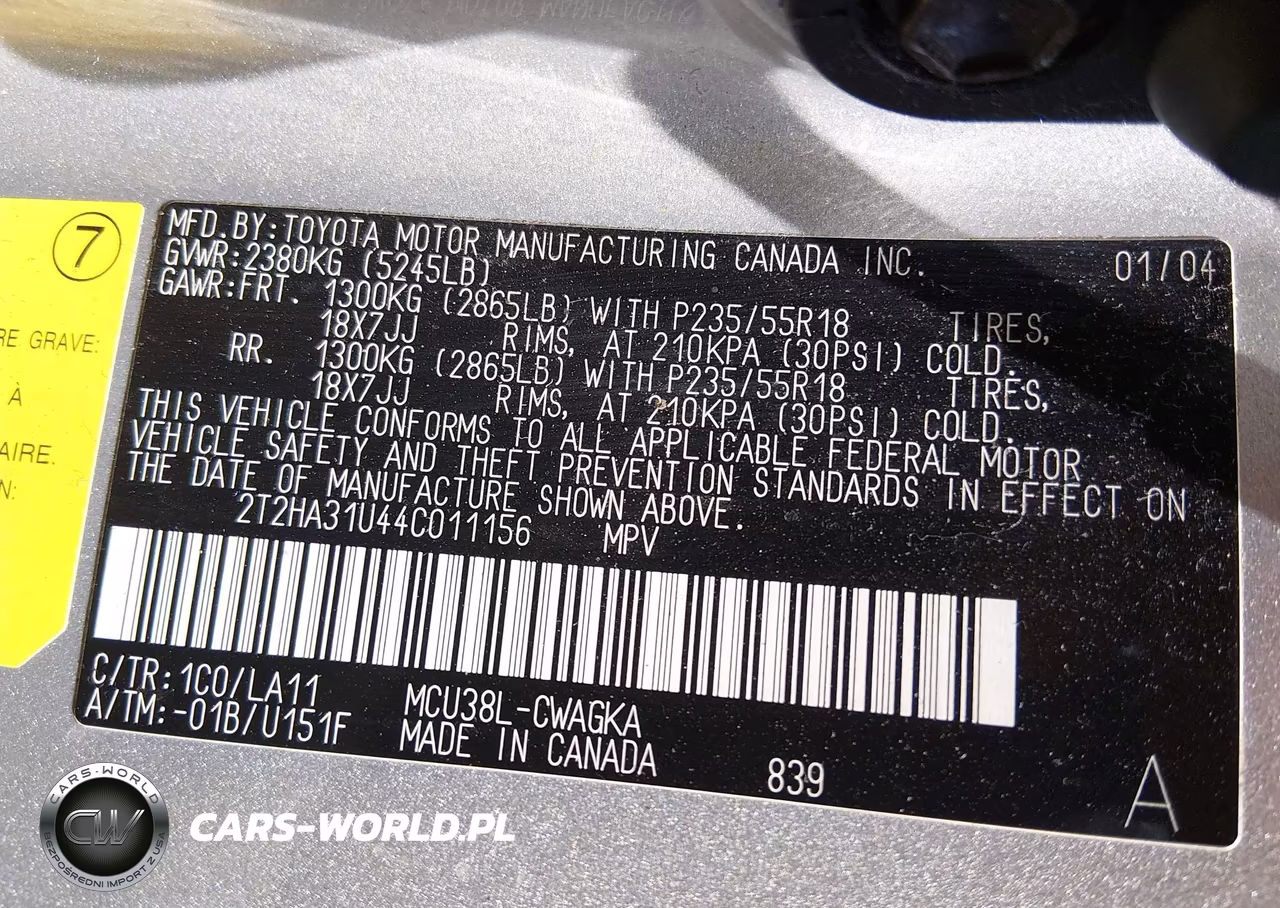 2004 Lexus Rx 330 VIN:2T2HA31U44C011156 - 9