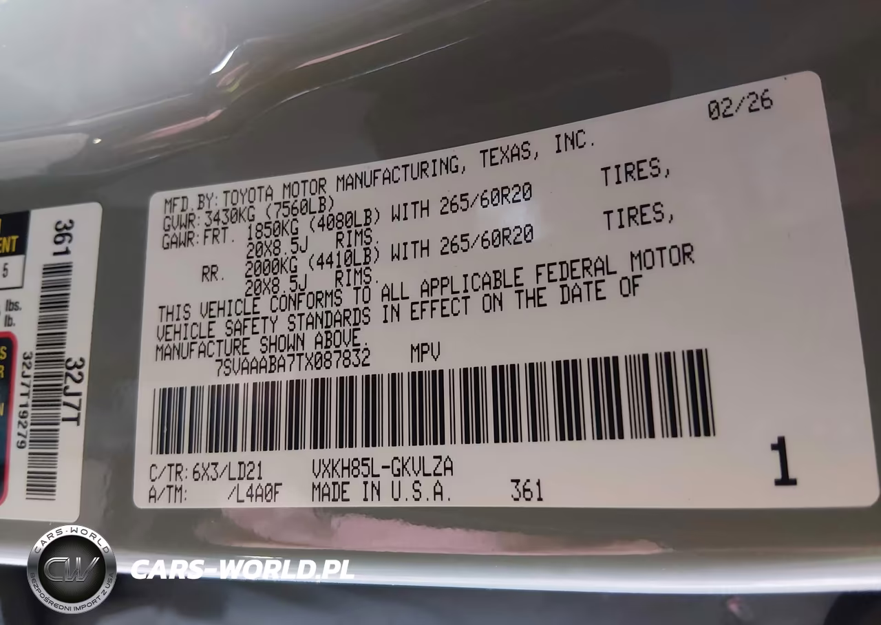 2026 Toyota Sequoia Limited VIN:7SVAAABA7TX087832 - 9