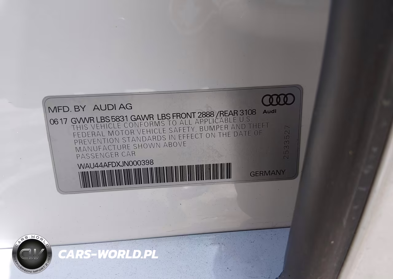 2018 Audi A8 L 3.0T VIN:WAU44AFDXJN000398 - 9