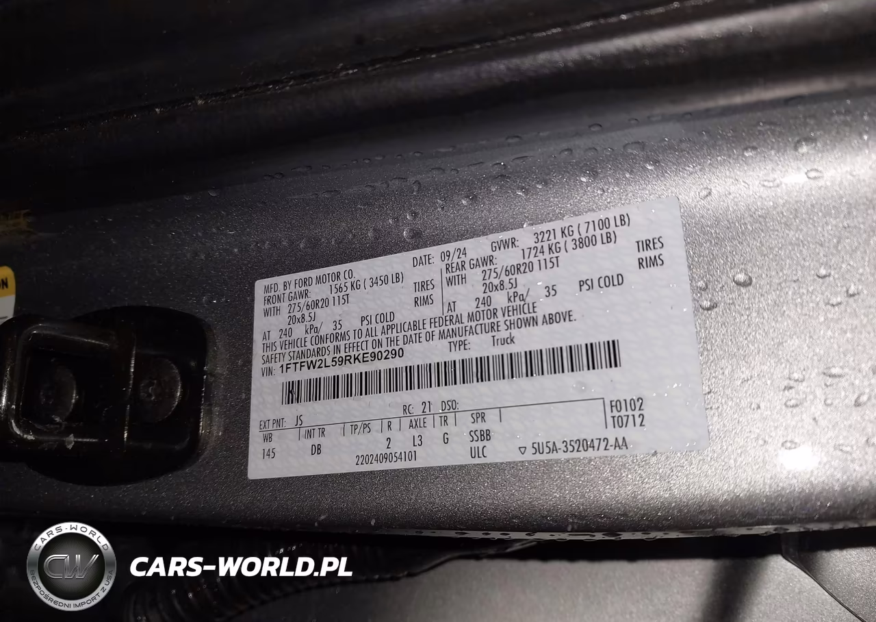 2024 Ford F-150 Stx VIN:1FTFW2L59RKE90290 - 9