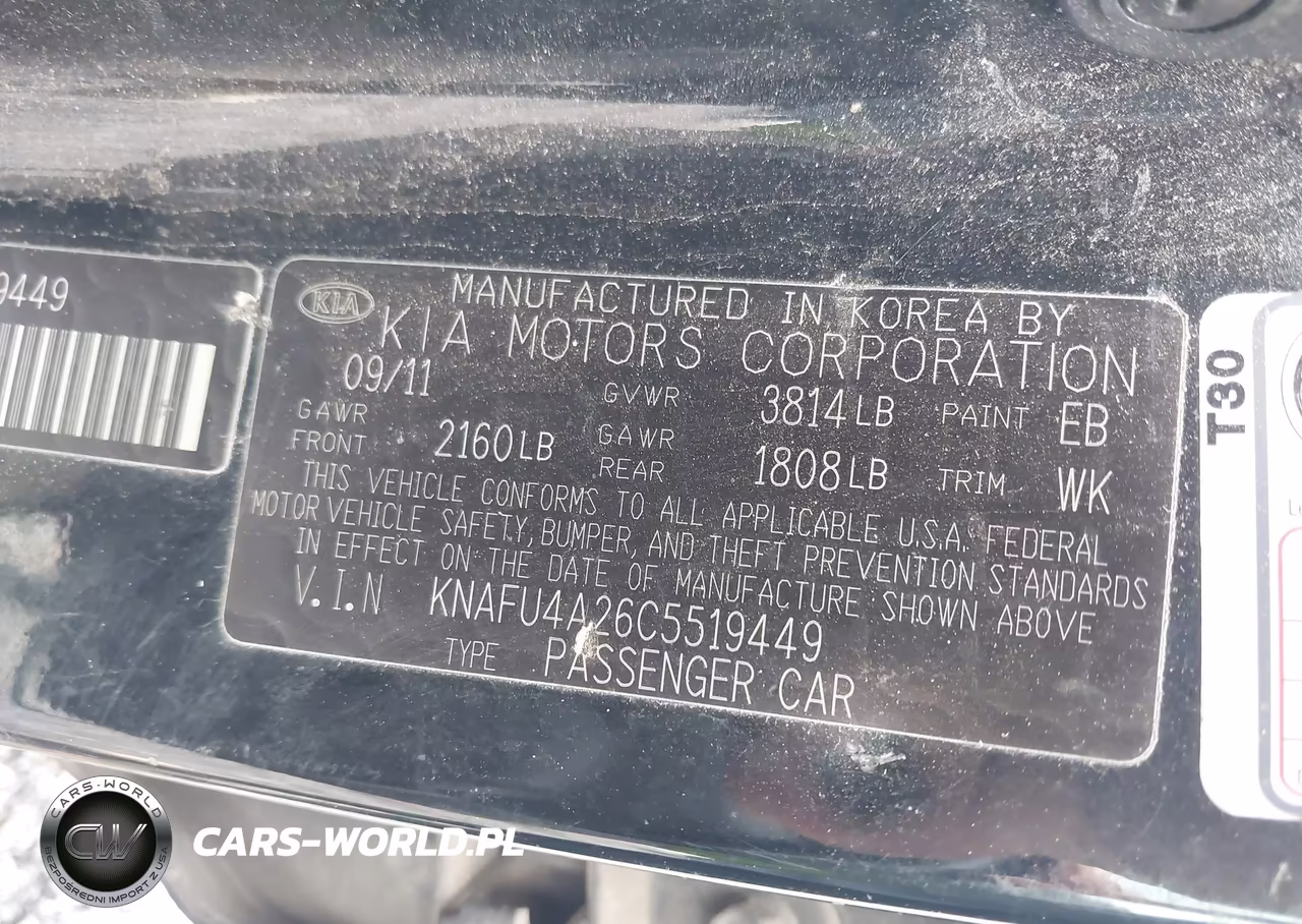 2012 Kia Forte Ex VIN:KNAFU4A26C5519449 - 9