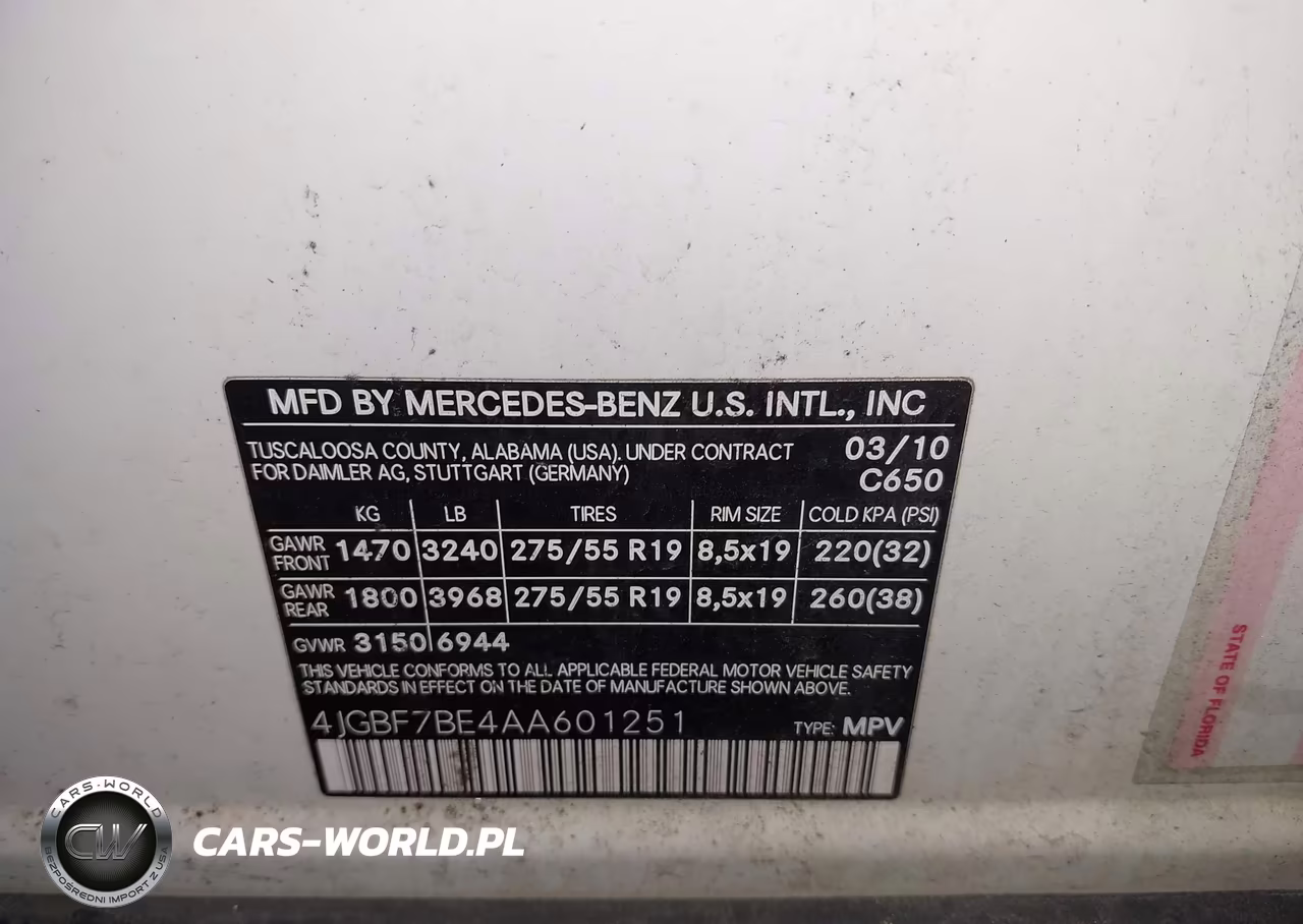 2010 Mercedes-Benz Gl 450 4Matic VIN:4JGBF7BE4AA601251 - 9