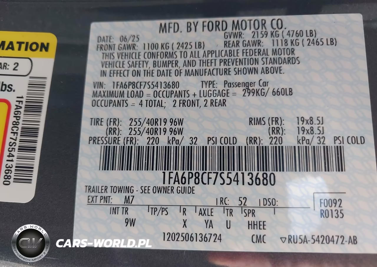 2025 Ford Mustang Gt Premium Fastback VIN:1FA6P8CF7S5413680 - 9