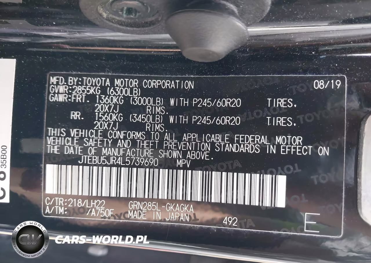 2020 Toyota 4Runner Nightshade Special Edition VIN:JTEBU5JR4L5739690 - 9