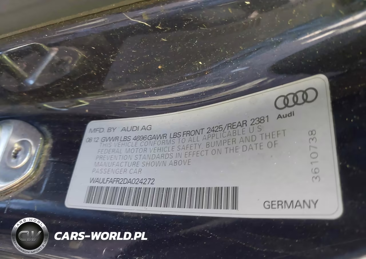 2013 Audi A5 2.0T Premium VIN:WAULFAFR2DA024272 - 9