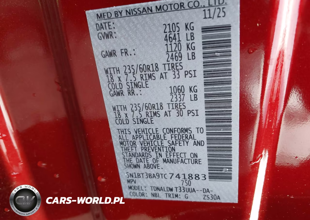 2026 Nissan Rogue Sv VIN:5N1BT3BA9TC741883 - 9