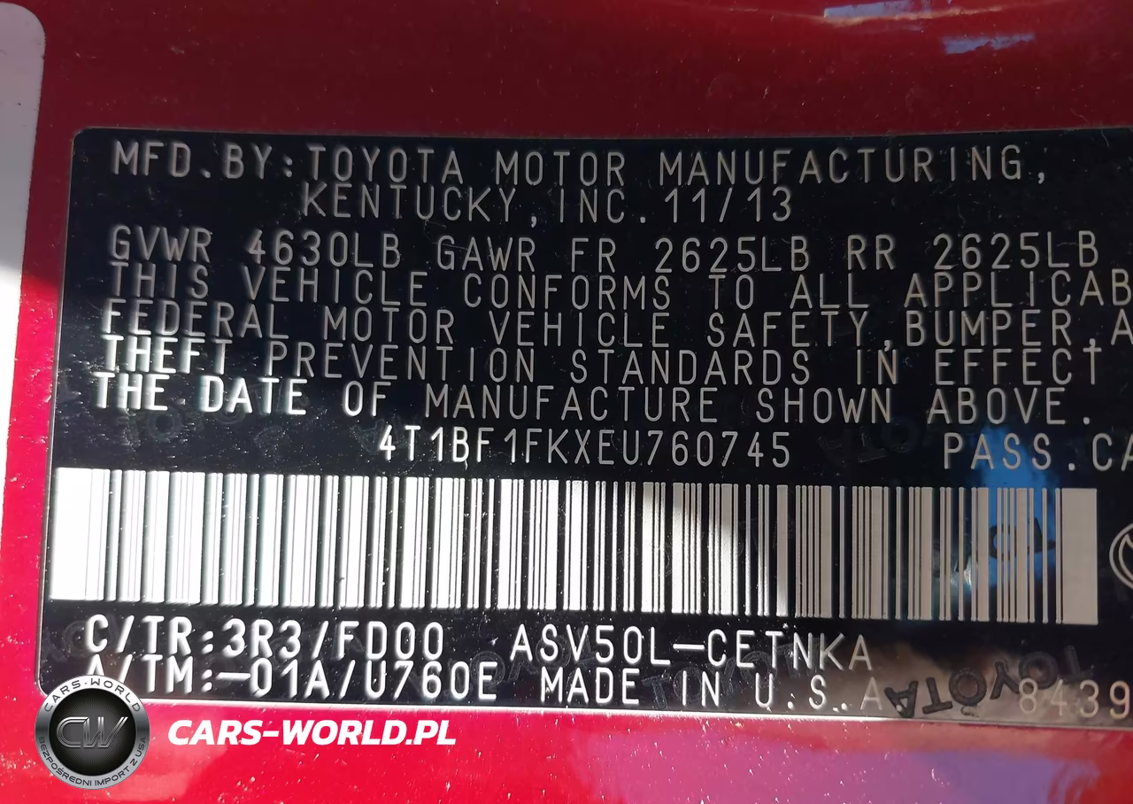 2014 Toyota Camry Le VIN:4T1BF1FKXEU760745 - 9