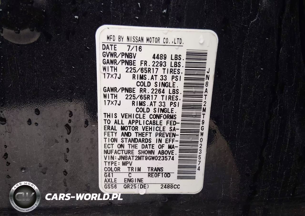 2016 Nissan Rogue Sv VIN:JN8AT2MT9GW023574 - 9