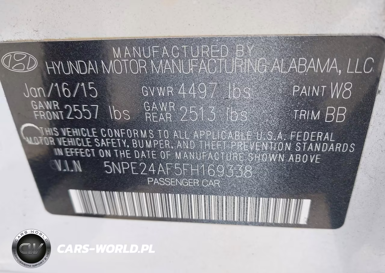 2015 Hyundai Sonata Se VIN:5NPE24AF5FH169338 - 9