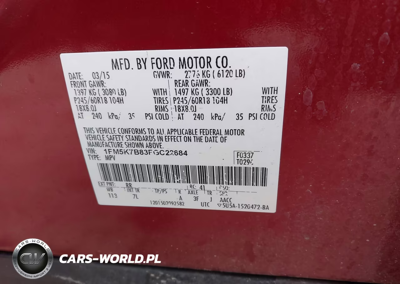 2015 Ford Explorer VIN:1FM5K7B83FGC22684 - 9