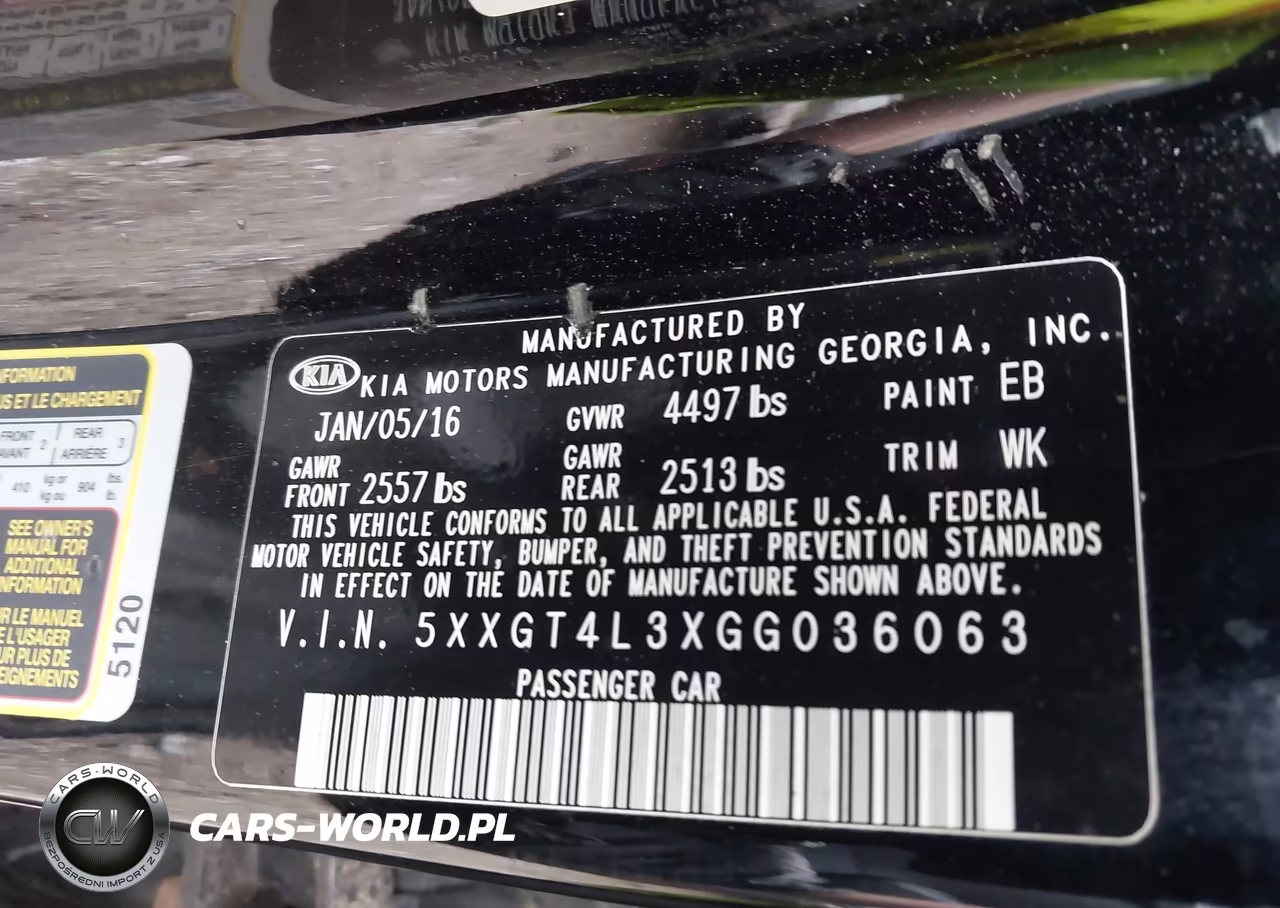 2016 Kia Optima Lx VIN:5XXGT4L3XGG036063 - 9