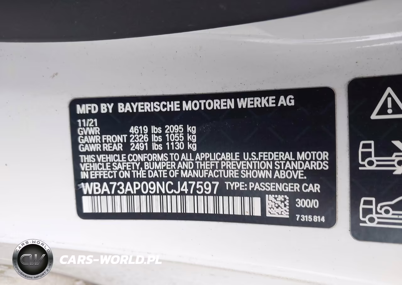 2022 BMW 430I xDrive VIN:WBA73AP09NCJ47597 - 9