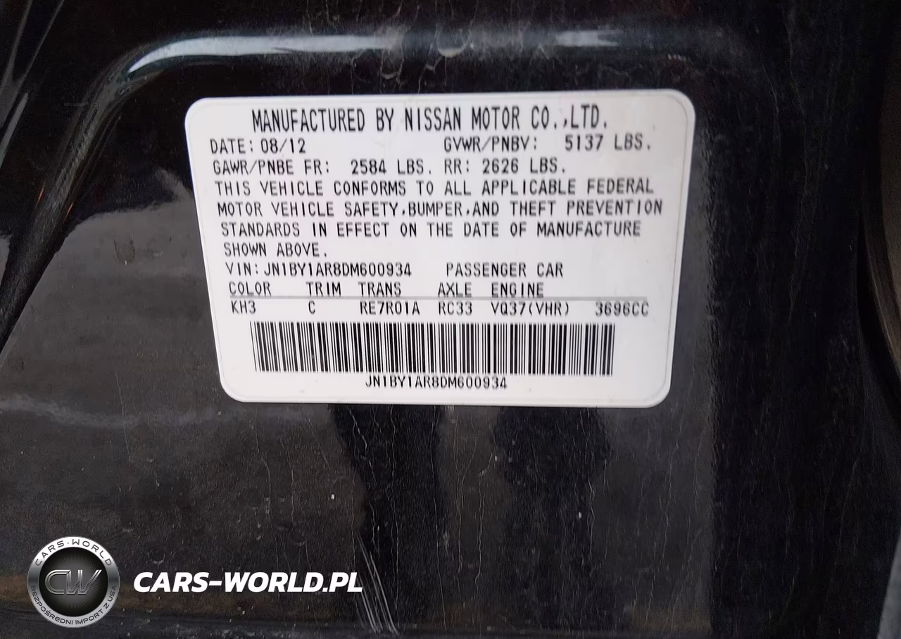 2013 Infiniti M37X VIN:JN1BY1AR8DM600934 - 9