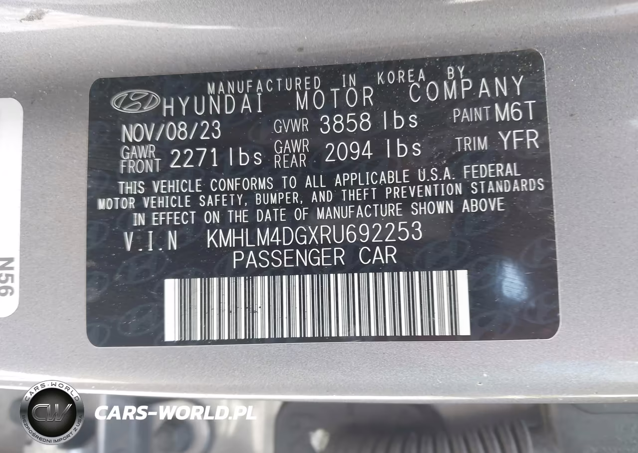 2024 Hyundai Elantra Sel VIN:KMHLM4DGXRU692253 - 9