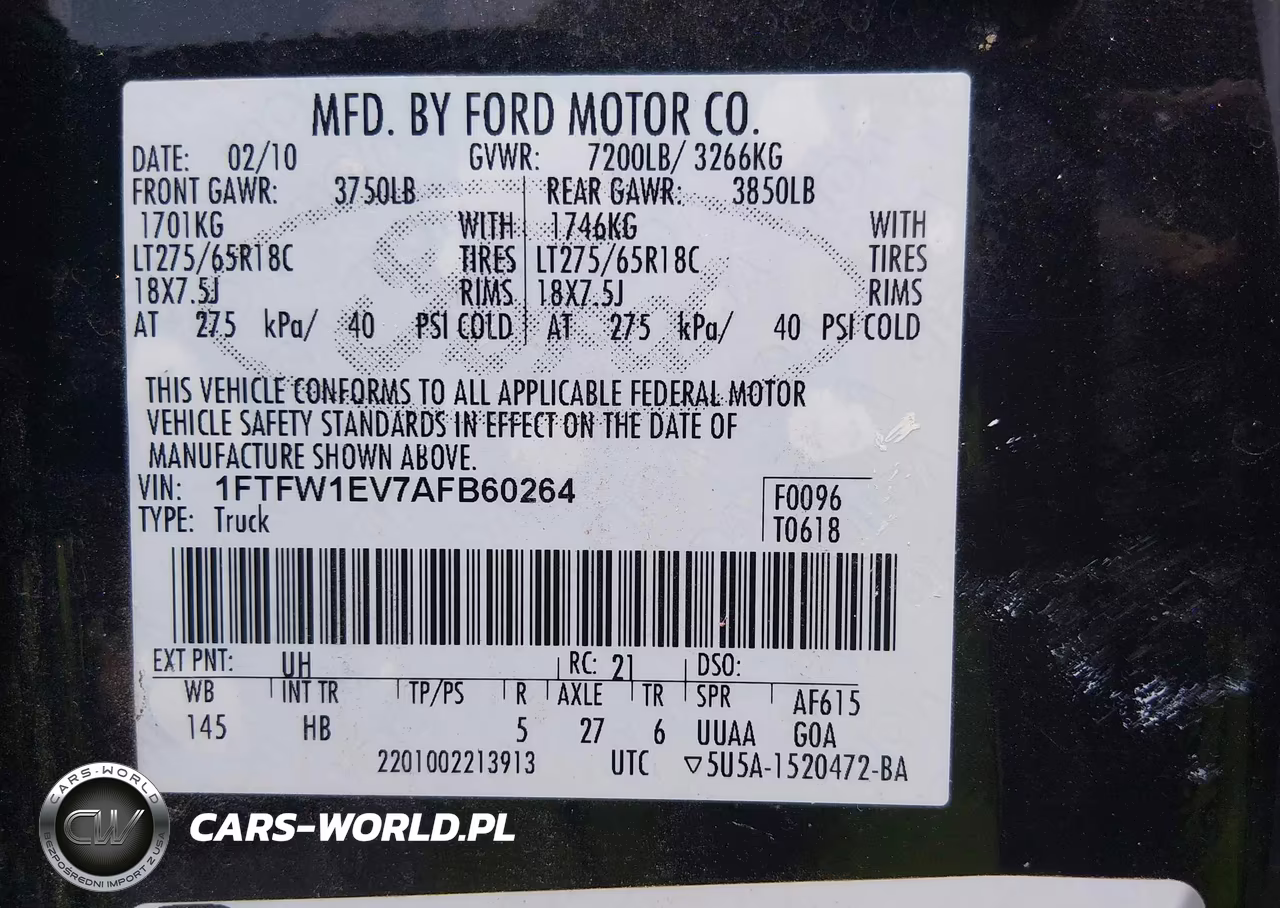 2010 Ford F-150 Fx4-Harley-Davidson-King Ranch-Lariat-Platinum-Xl-Xlt VIN:1FTFW1EV7AFB60264 - 9