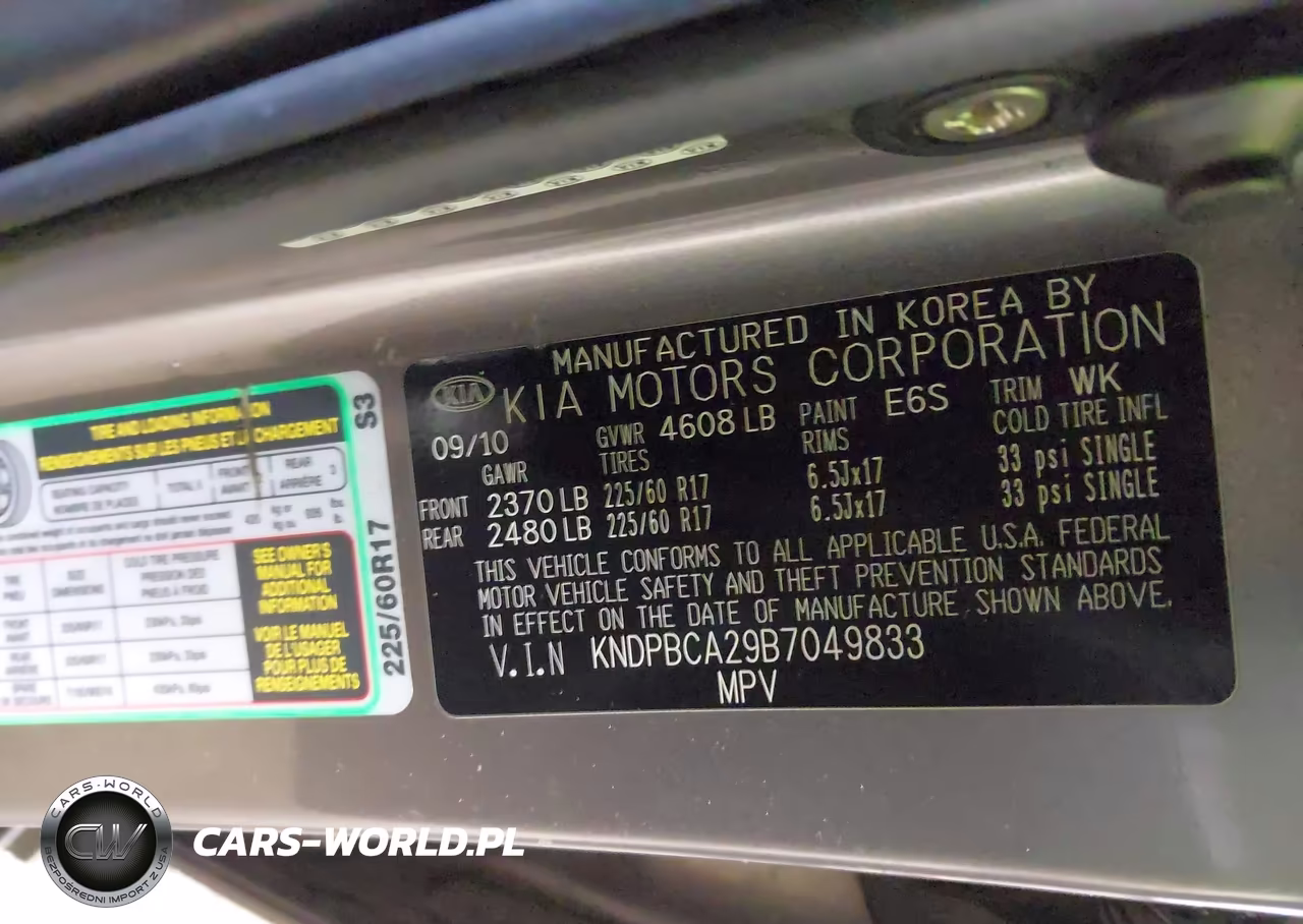 2011 Kia Sportage Lx VIN:KNDPBCA29B7049833 - 9