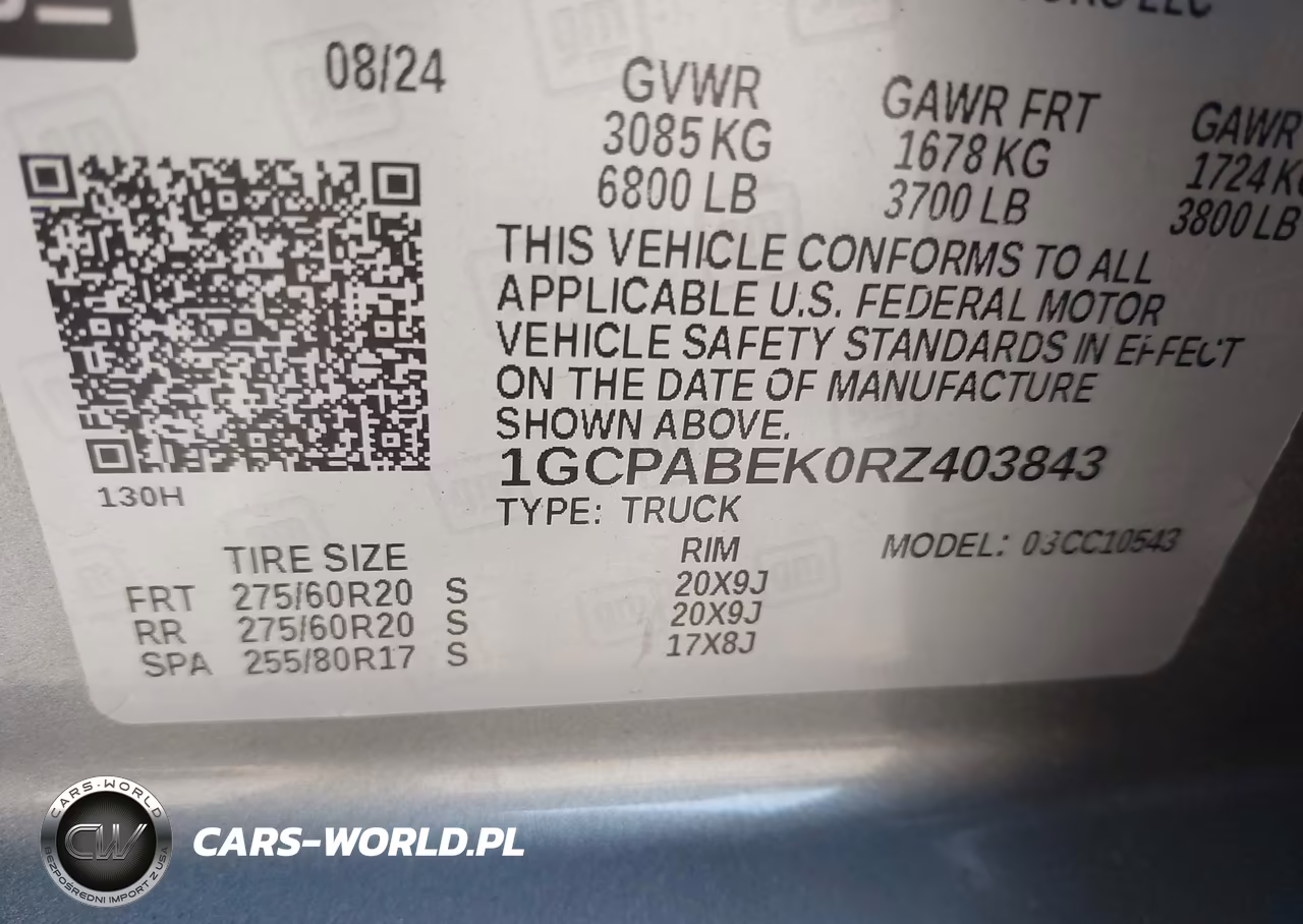 2024 Chevrolet Silverado 1500 2Wd Short Bed Custom VIN:1GCPABEK0RZ403843 - 9