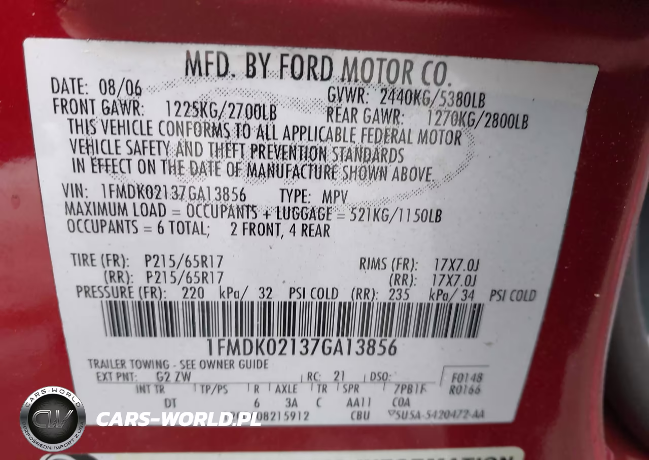 2007 Ford Freestyle Sel VIN:1FMDK02137GA13856 - 9