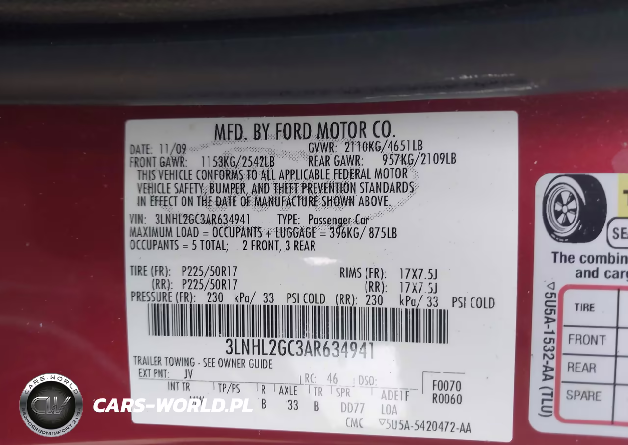 2010 Lincoln Mkz VIN:3LNHL2GC3AR634941 - 9
