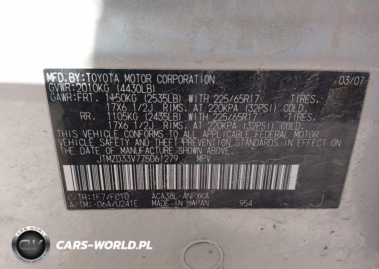 2007 Toyota Rav4 VIN:JTMZD33V775061279 - 9