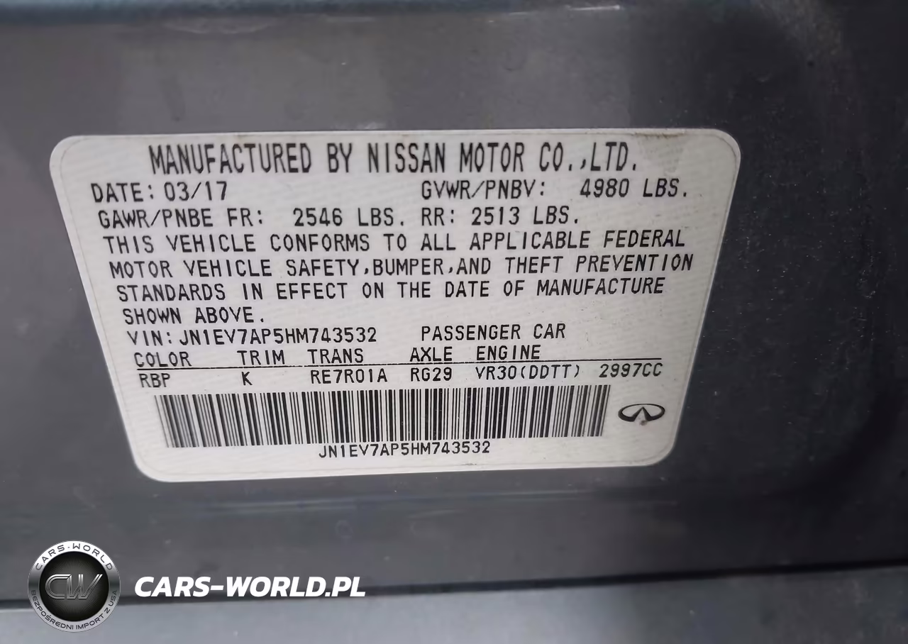 2017 Infiniti Q50 3.0T Premium VIN:JN1EV7AP5HM743532 - 9