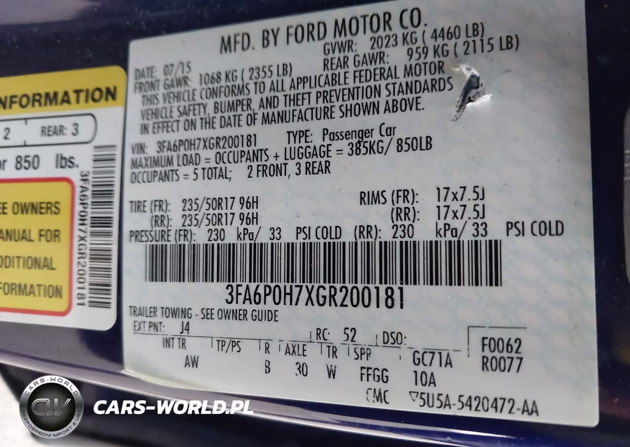 2016 Ford Fusion Se VIN:3FA6P0H7XGR200181 - 9