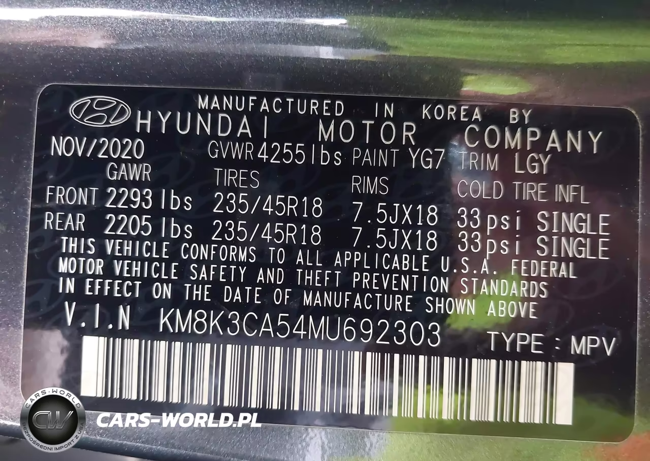 2021 Hyundai Kona Limited VIN:KM8K3CA54MU692303 - 9