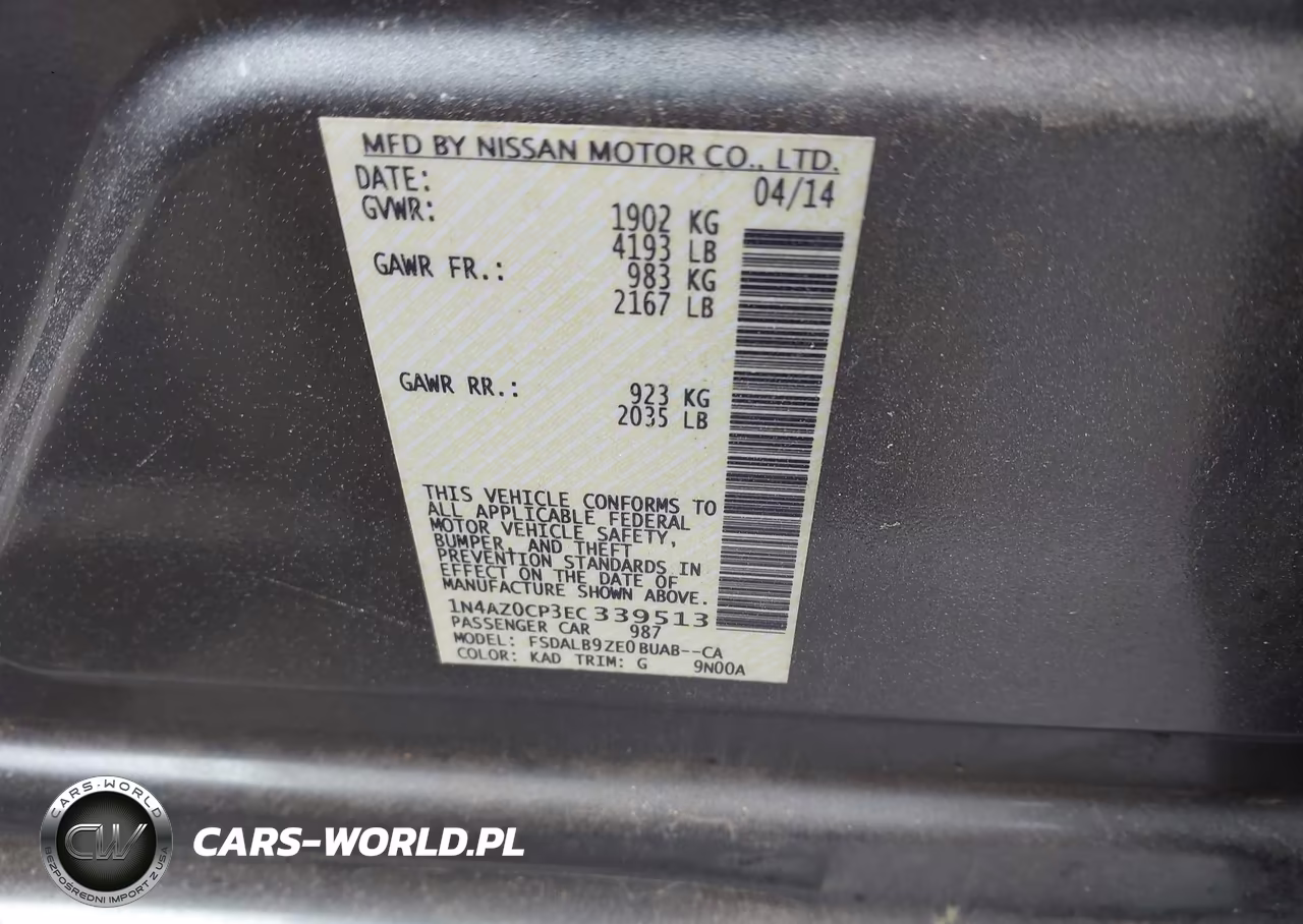 2014 Nissan Leaf S VIN:1N4AZ0CP3EC339513 - 9