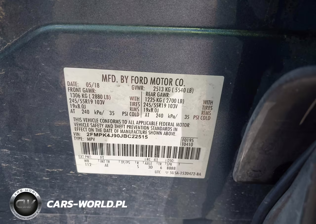 2018 Ford Edge Sel VIN:2FMPK4J90JBC22515 - 9