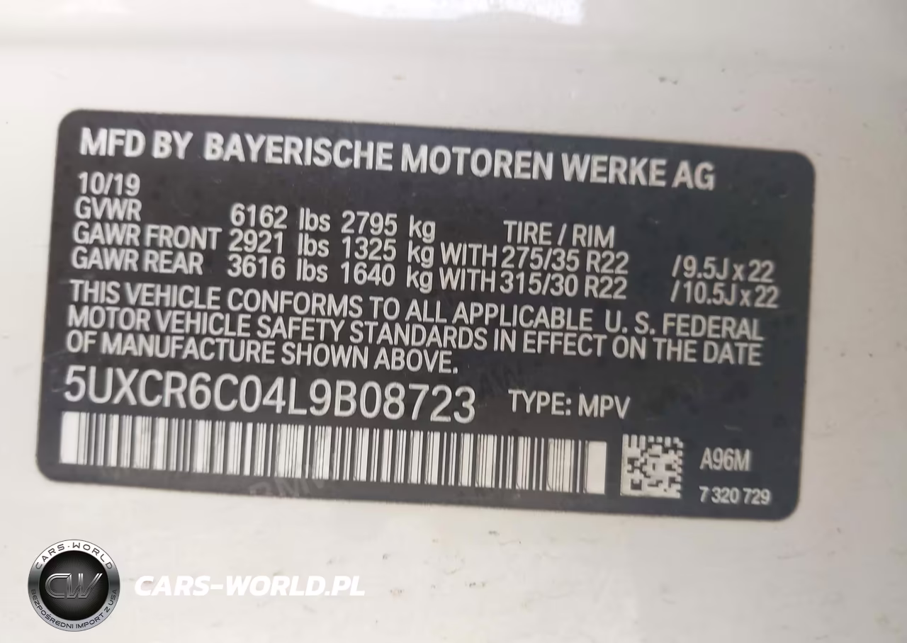 2020 BMW X5 xDrive40I VIN:5UXCR6C04L9B08723 - 9