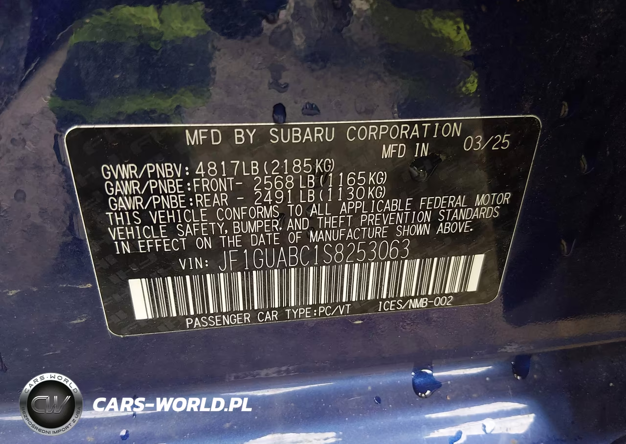 2025 Subaru Impreza Base 5-Door VIN:JF1GUABC1S8253063 - 9