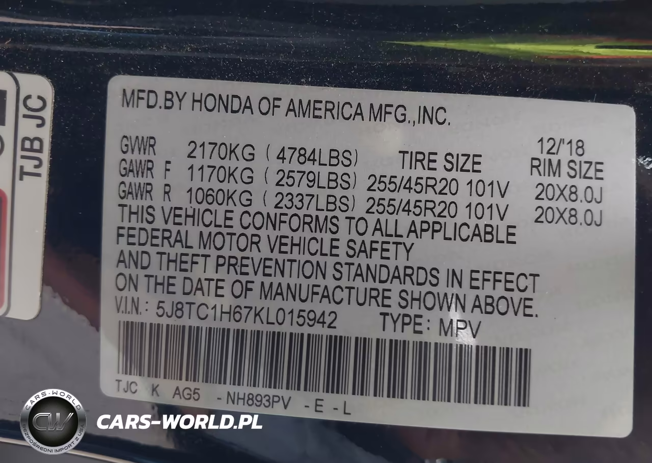 2019 Acura Rdx A-Spec Package VIN:5J8TC1H67KL015942 - 9
