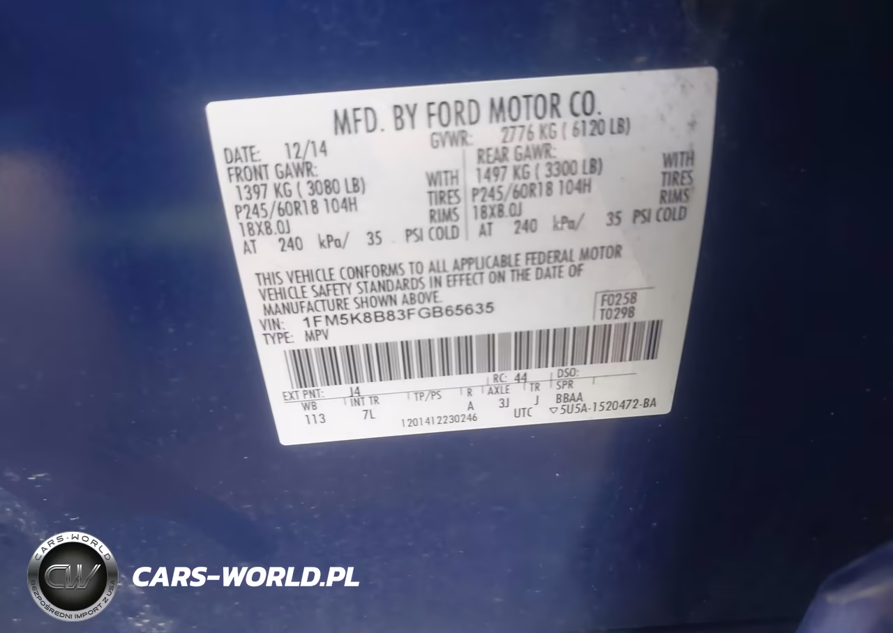 2015 Ford Explorer VIN:1FM5K8B83FGB65635 - 9