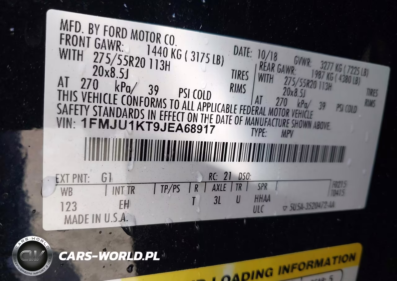2018 Ford Expedition Limited VIN:1FMJU1KT9JEA68917 - 9