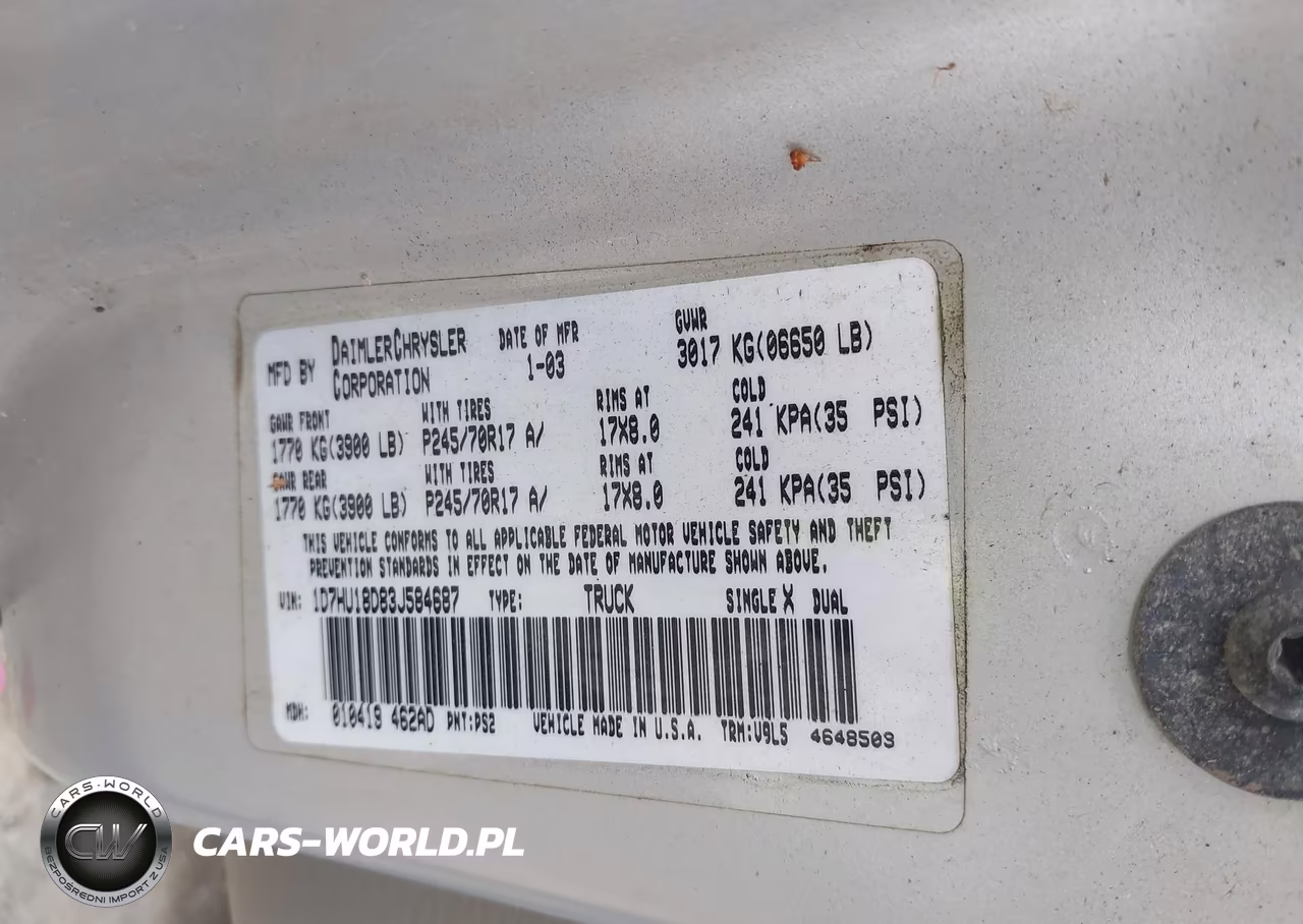 2003 Dodge Ram 1500 Slt-Laramie-St VIN:1D7HU18D83J584687 - 9