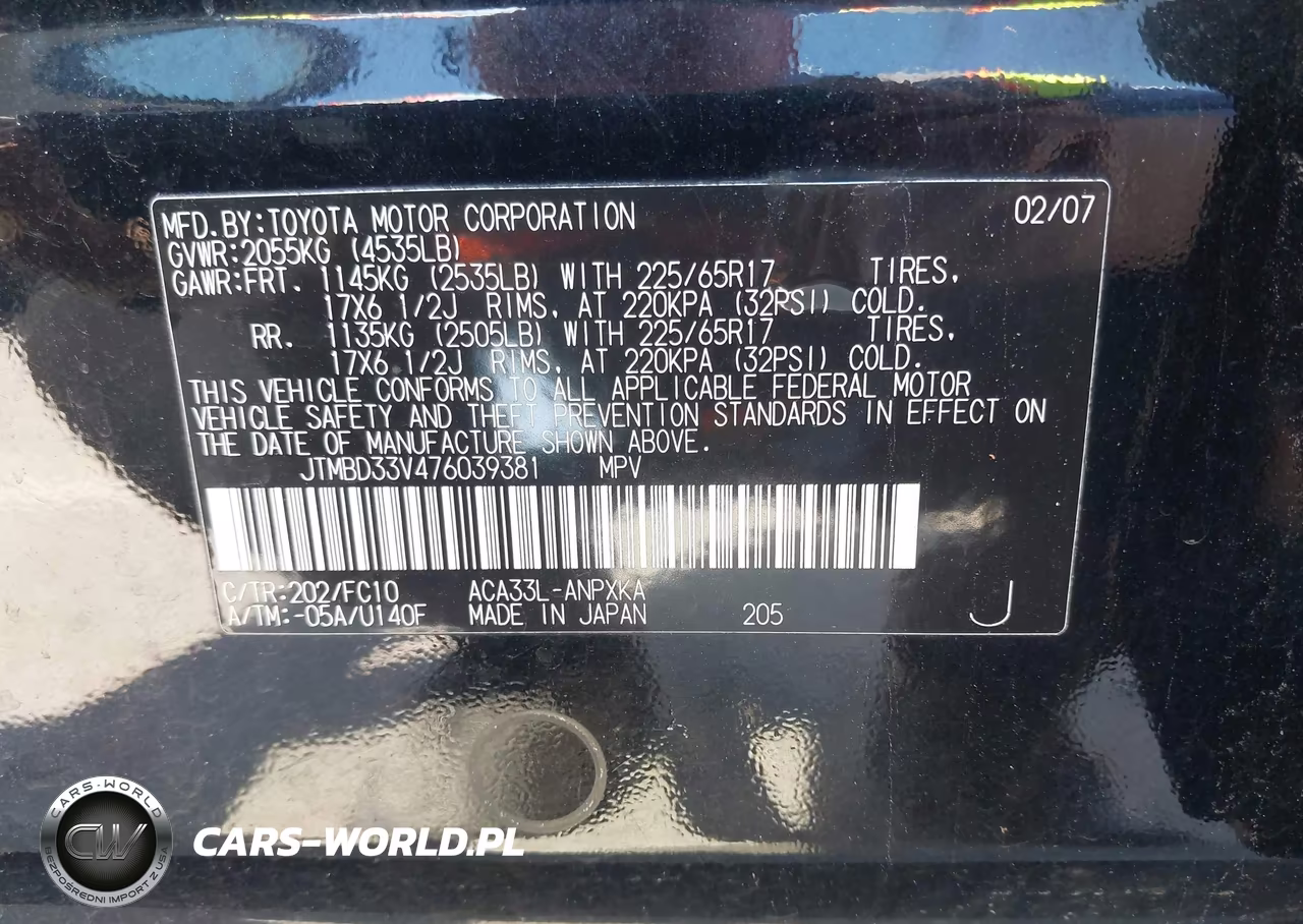 2007 Toyota Rav4 VIN:JTMBD33V476039381 - 9