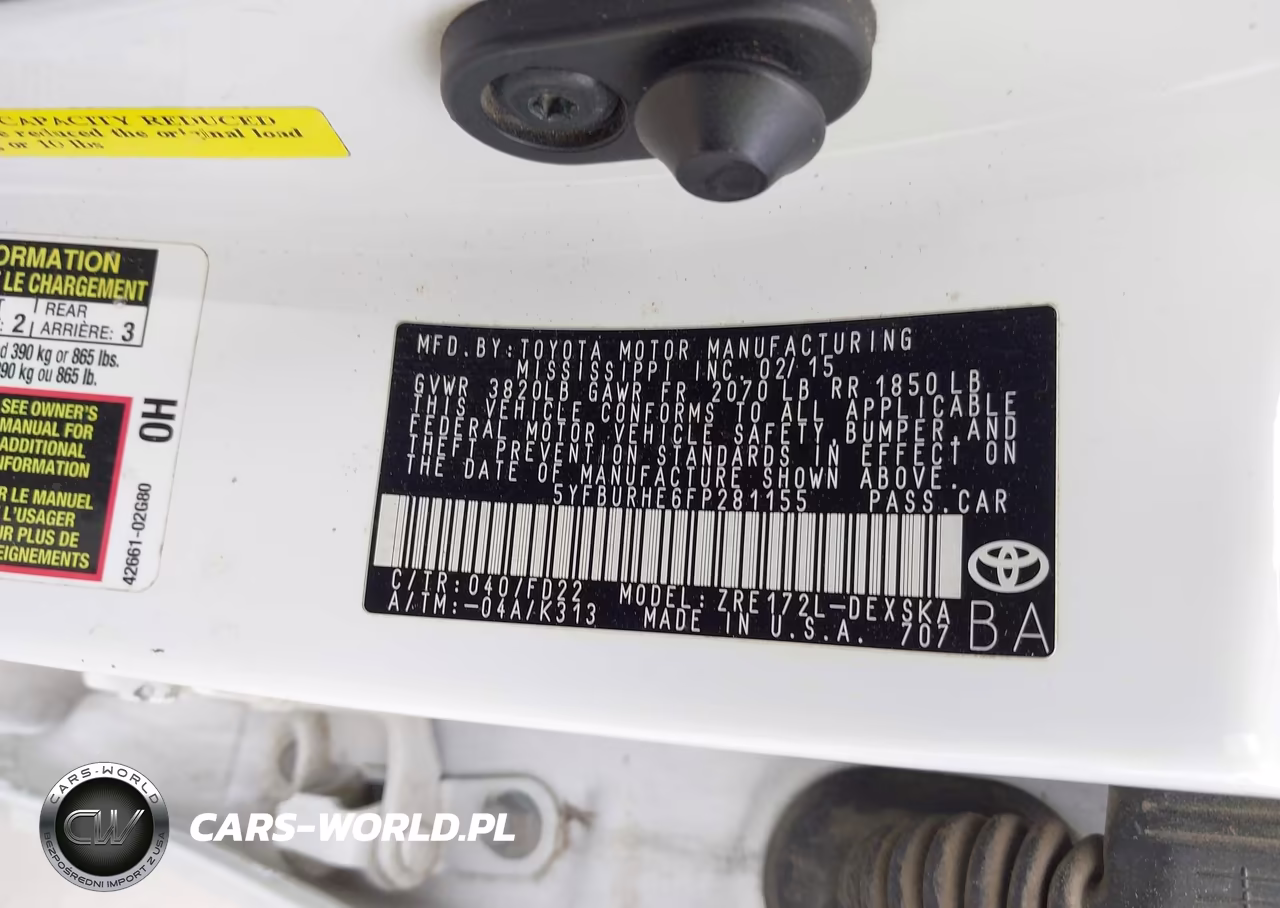 2015 Toyota Corolla S Plus VIN:5YFBURHE6FP281155 - 9