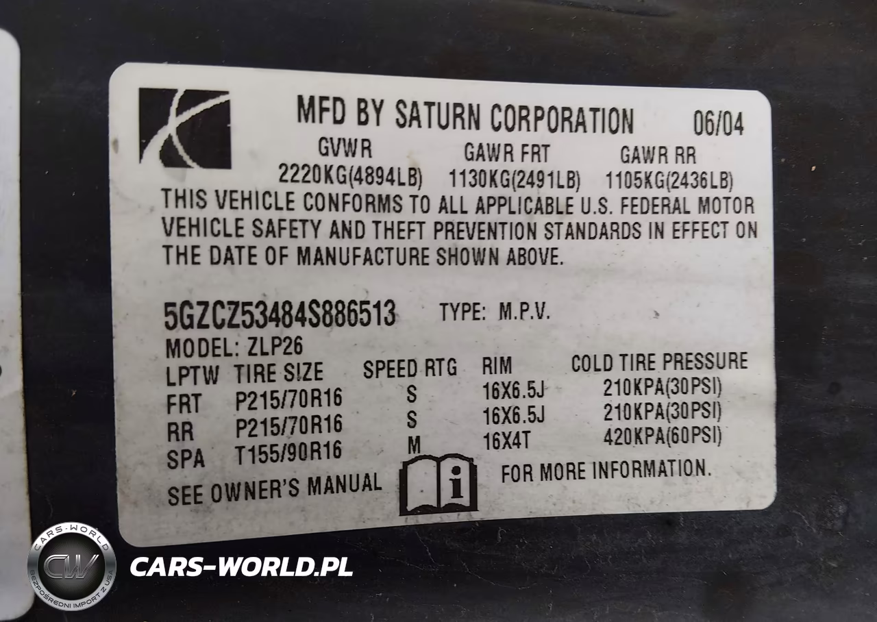 2004 Saturn Vue V6 VIN:5GZCZ53484S886513 - 9