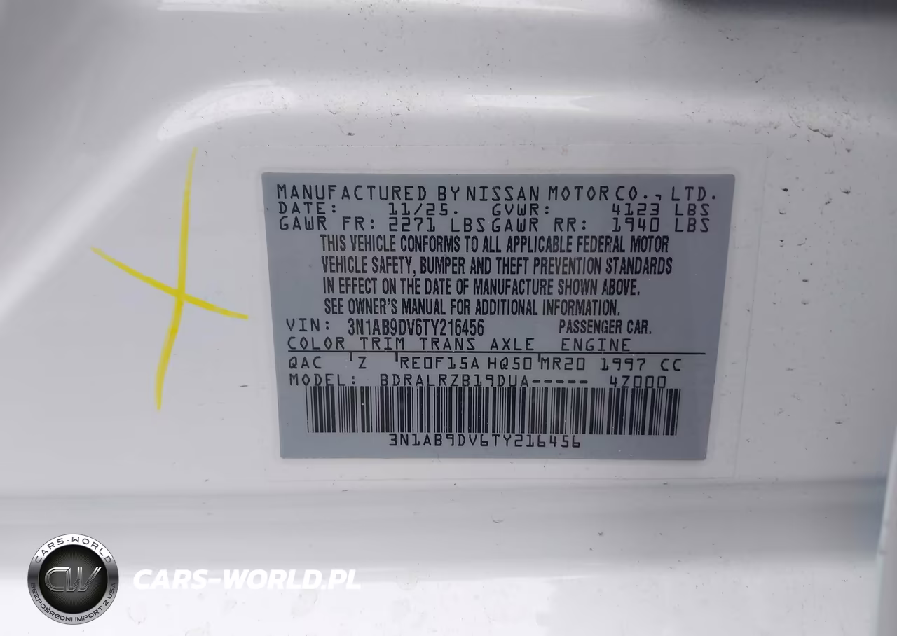 2026 Nissan Sentra Sr VIN:3N1AB9DV6TY216456 - 9