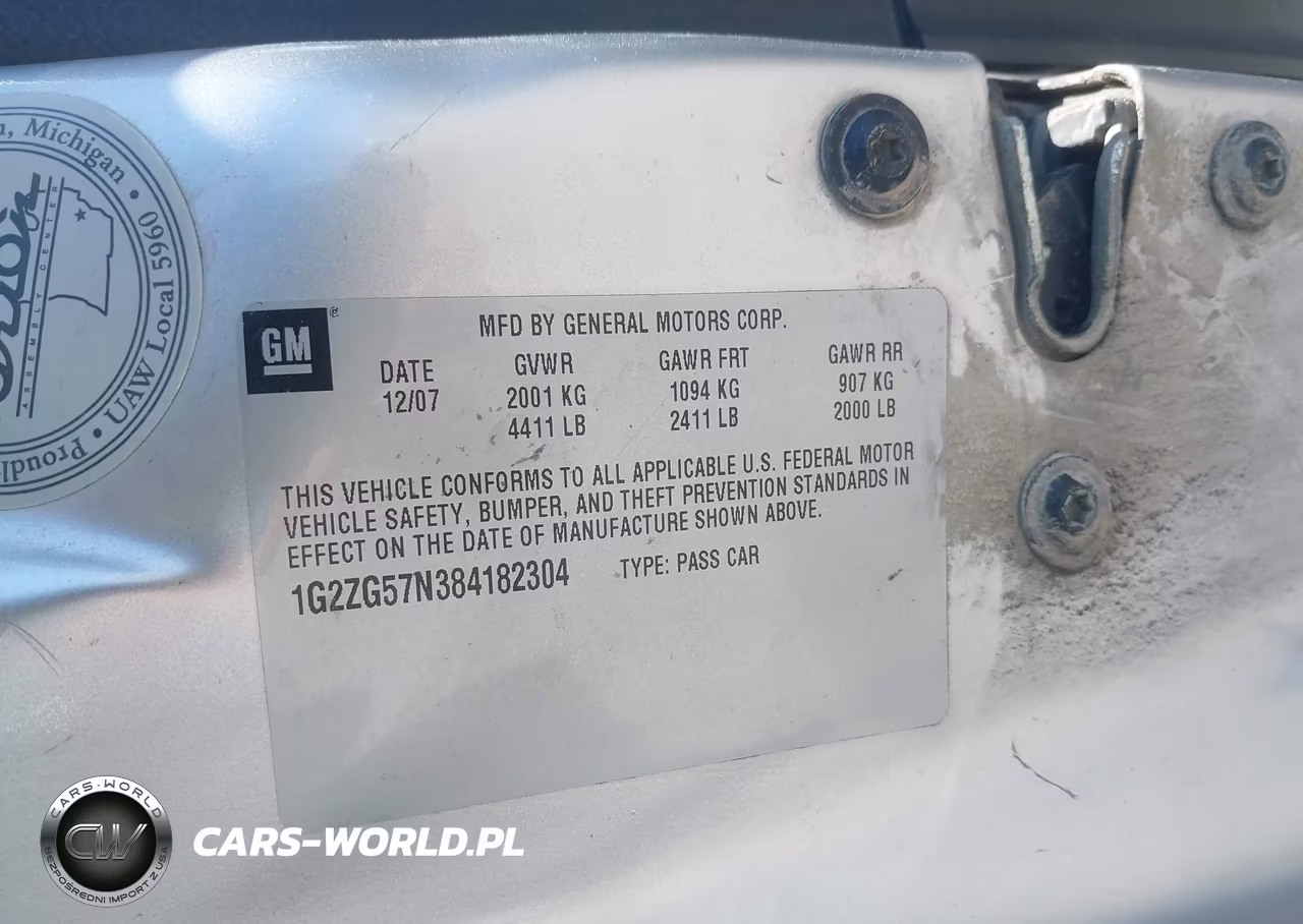 2008 Pontiac G6 VIN:1G2ZG57N384182304 - 9