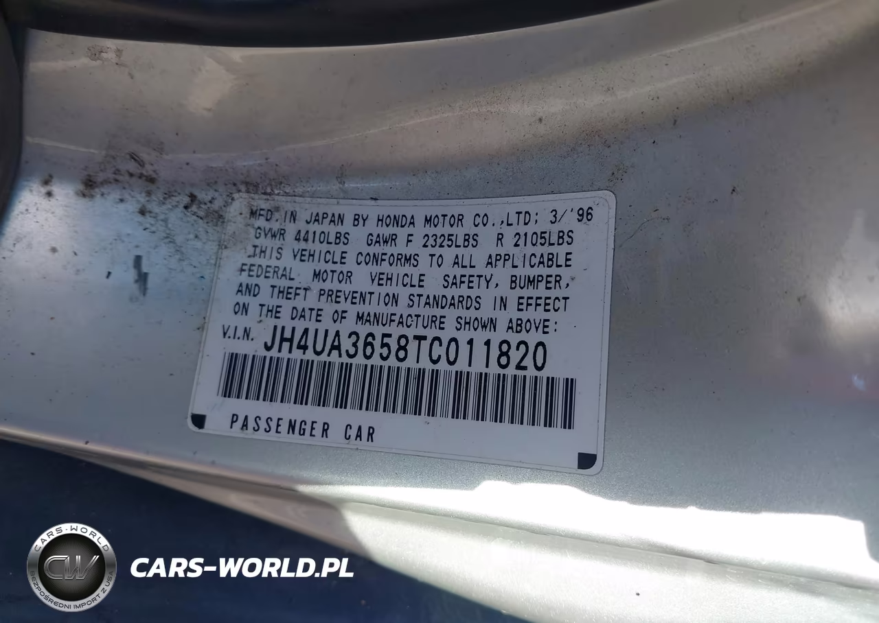 1996 Acura 3.2Tl VIN:JH4UA3658TC011820 - 9