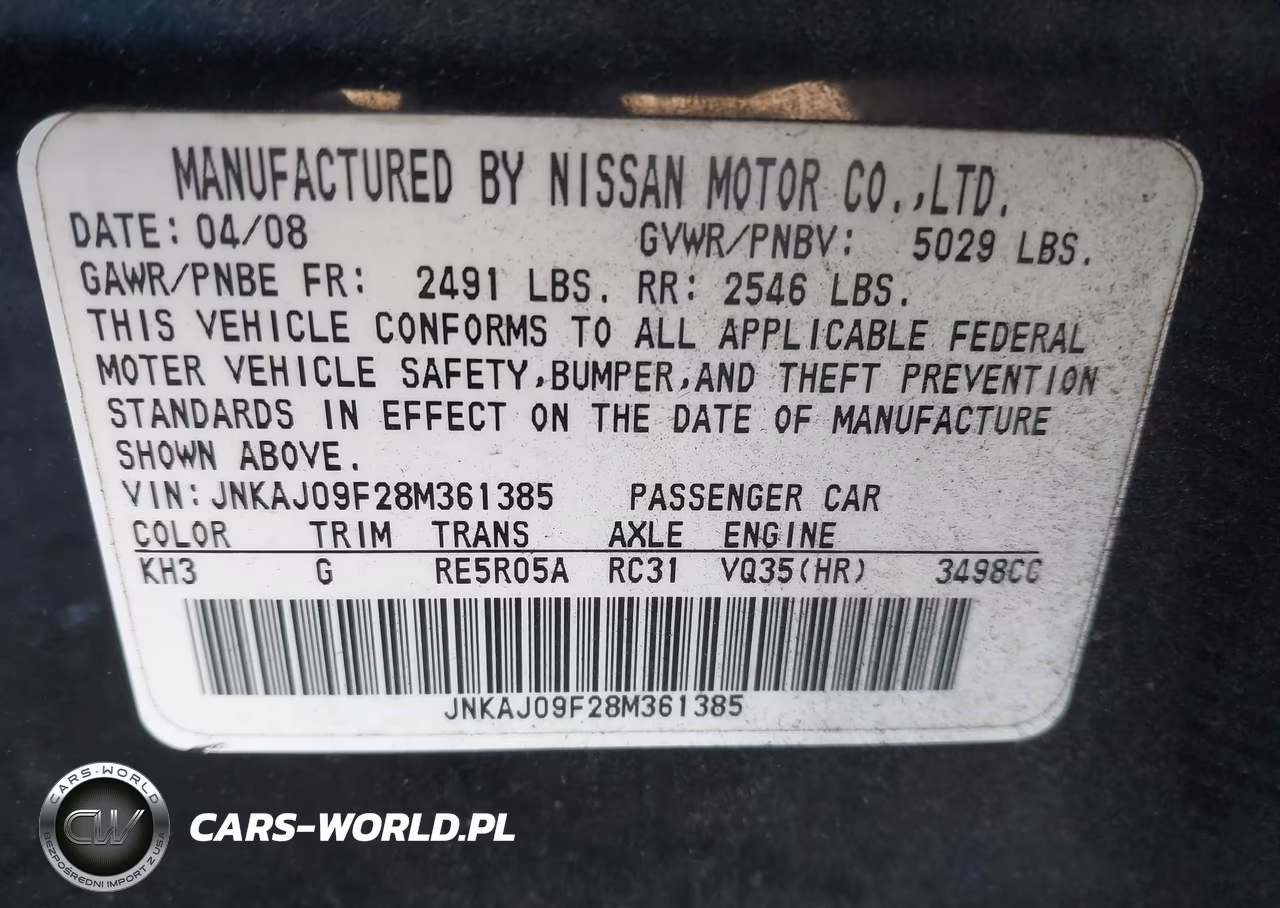 2008 Infiniti Ex35 Journey VIN:JNKAJ09F28M361385 - 9