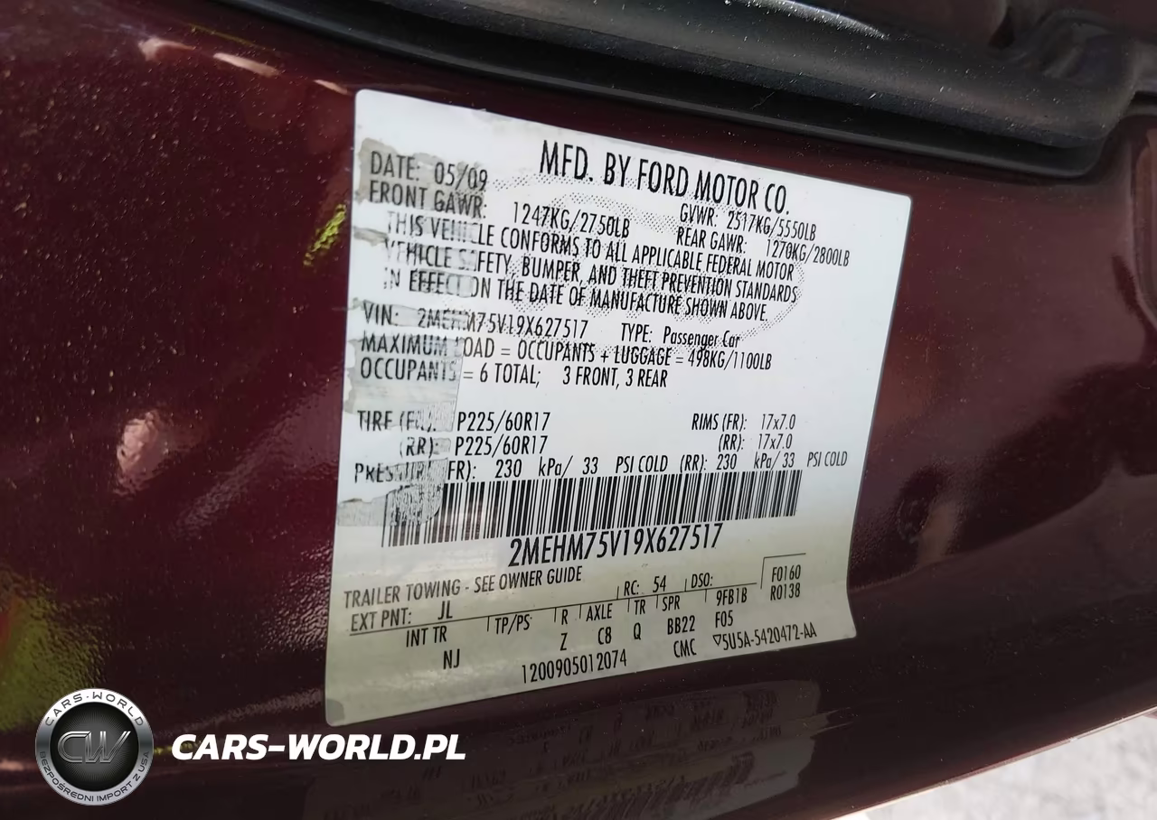 2009 Mercury Grand Marquis Ls (Fleet Only) VIN:2MEHM75V19X627517 - 9