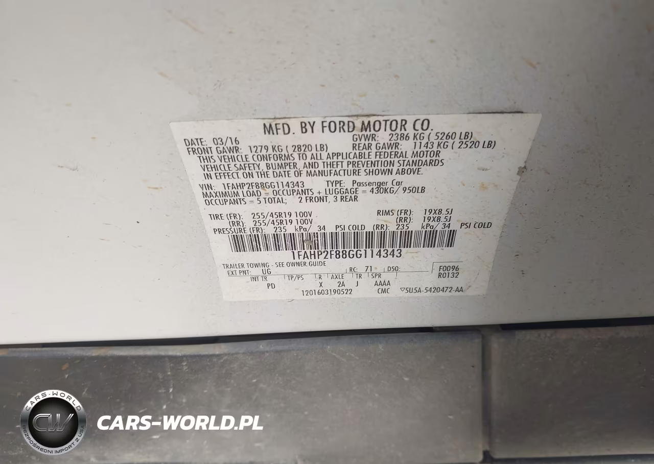 2016 Ford Taurus Limited VIN:1FAHP2F88GG114343 - 9